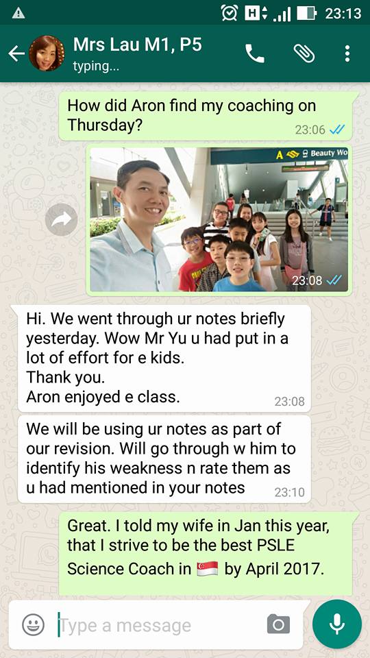 Testimonial from Mrs Lau